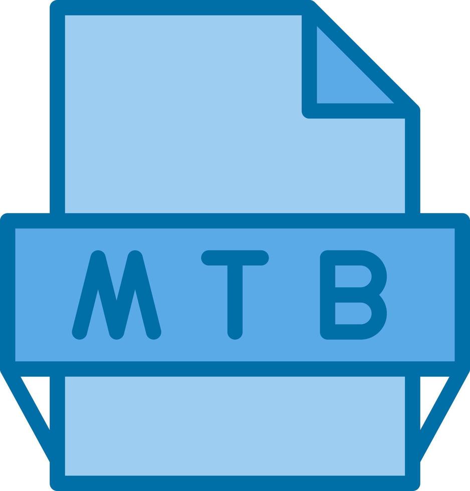 Mtb File Format Icon vector