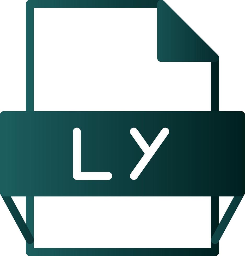 icono de formato de archivo ly vector