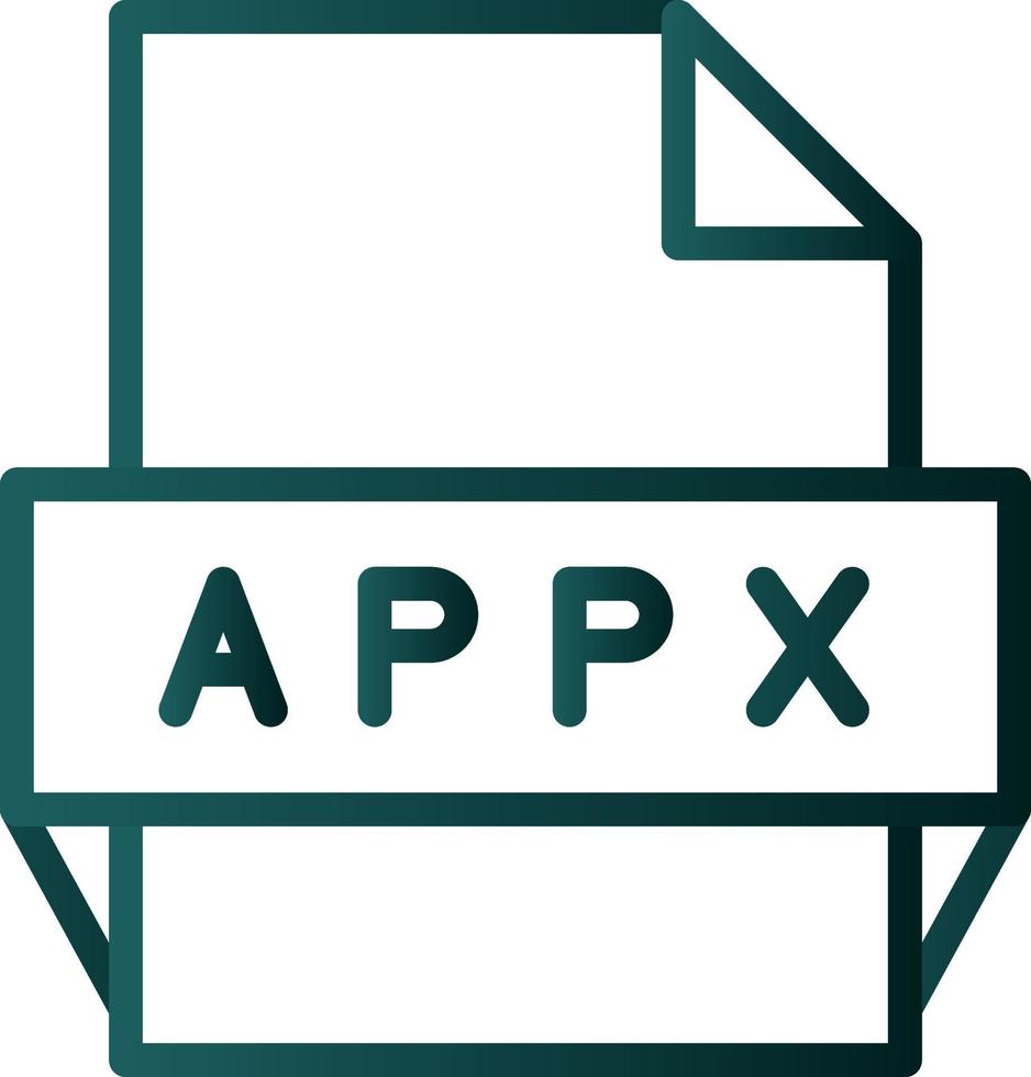 Appx File Format Icon vector