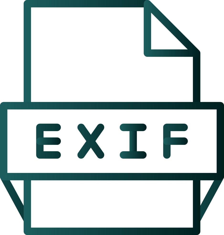 icono de formato de archivo EXIF vector