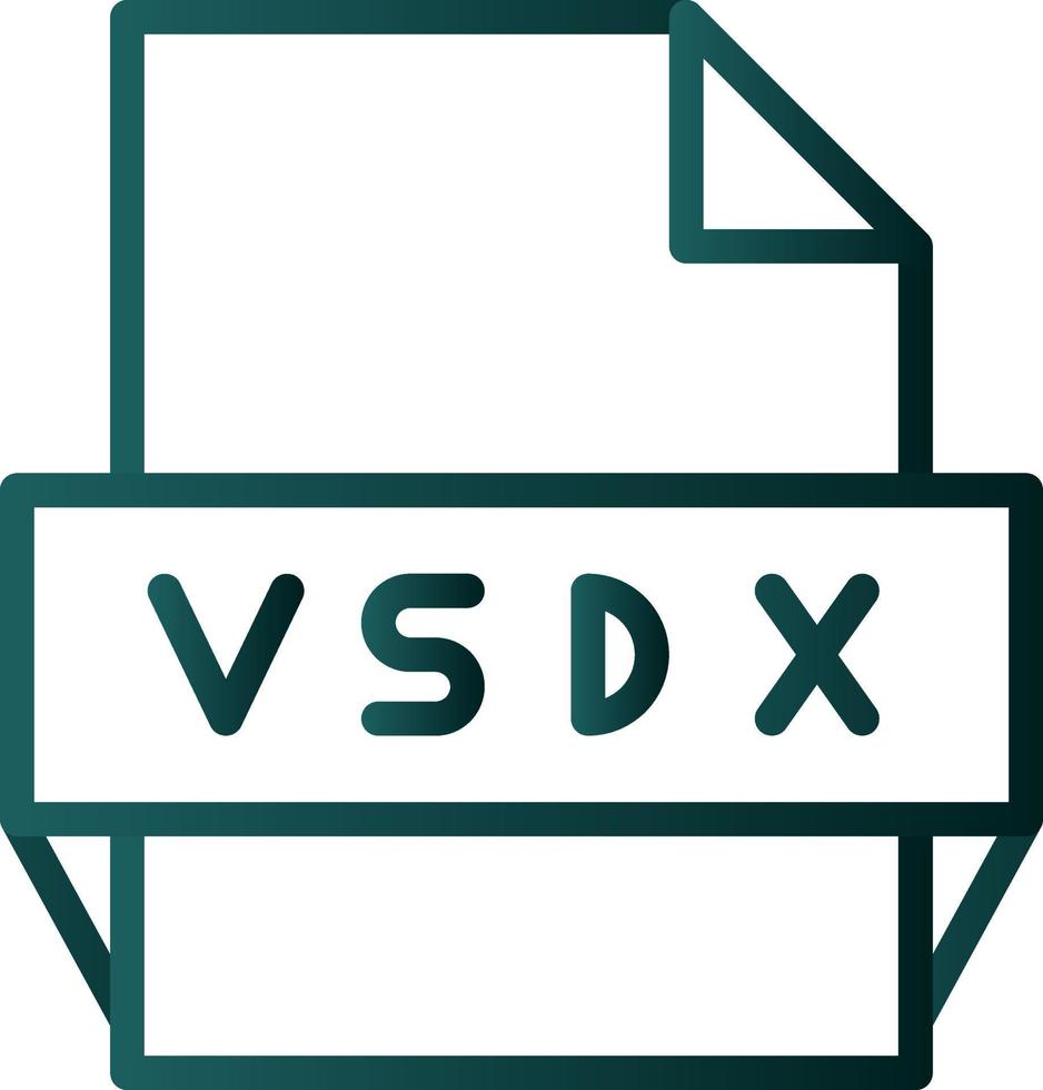 icono de formato de archivo vsdx vector