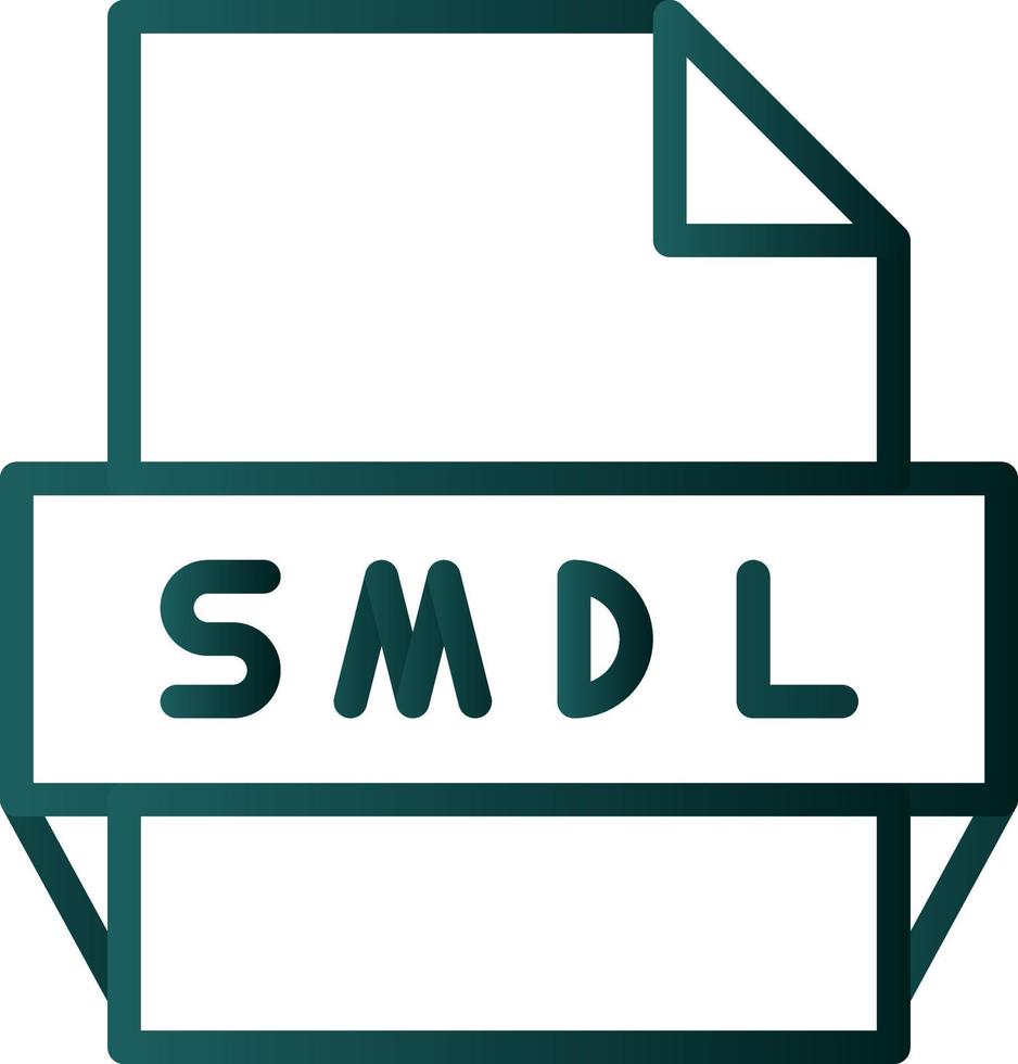 icono de formato de archivo smdl vector