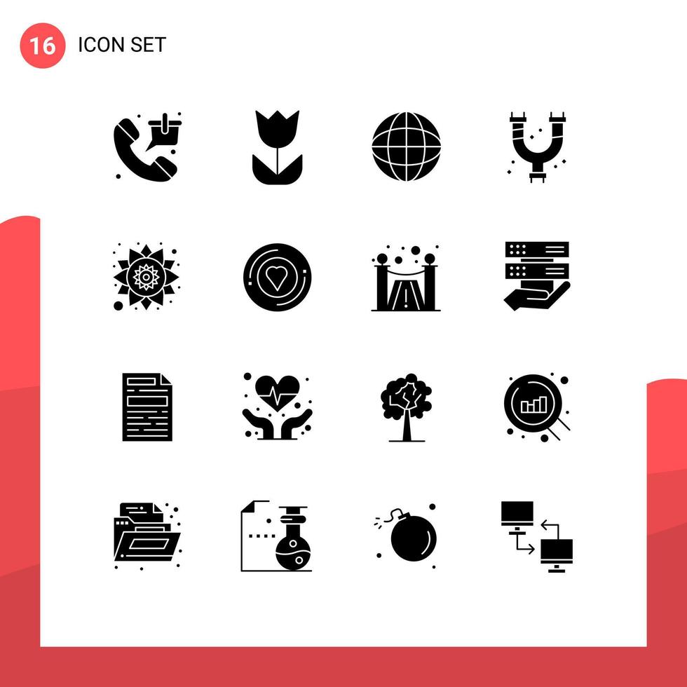 User Interface Pack of 16 Basic Solid Glyphs of plumbing pipes photo mechanical global Editable Vector Design Elements