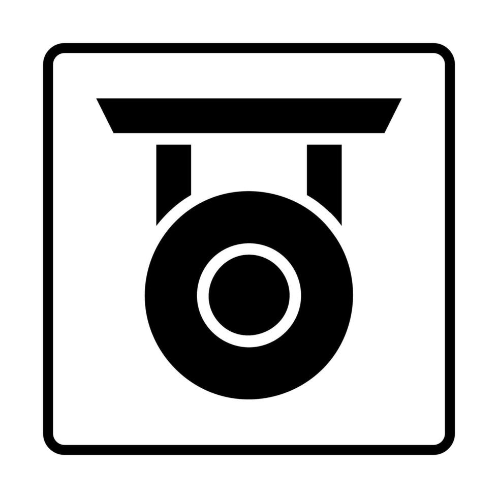 Gong solid Icon. Social media sign icons. Vector illustration isolated for graphic and web design.