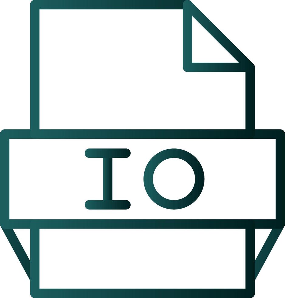 Io File Format Icon vector