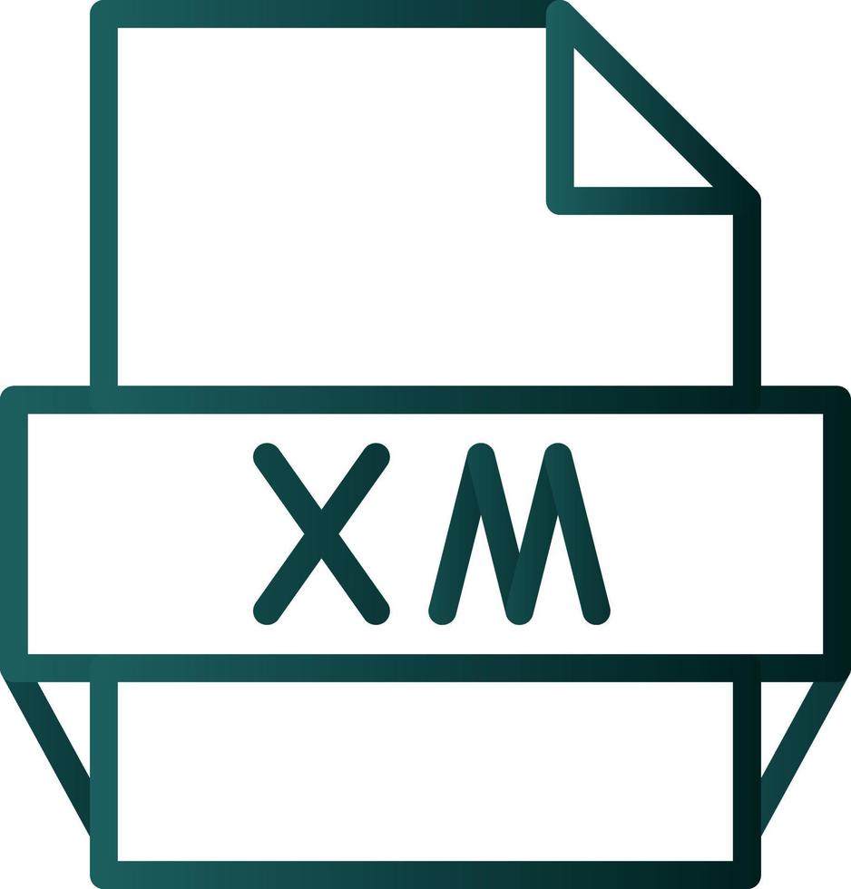 Xm File Format Icon vector