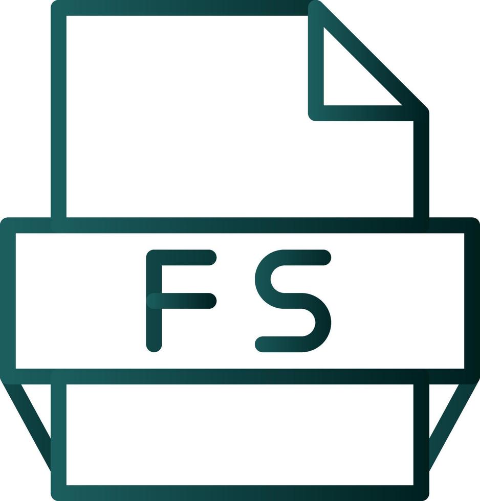 Fs File Format Icon vector