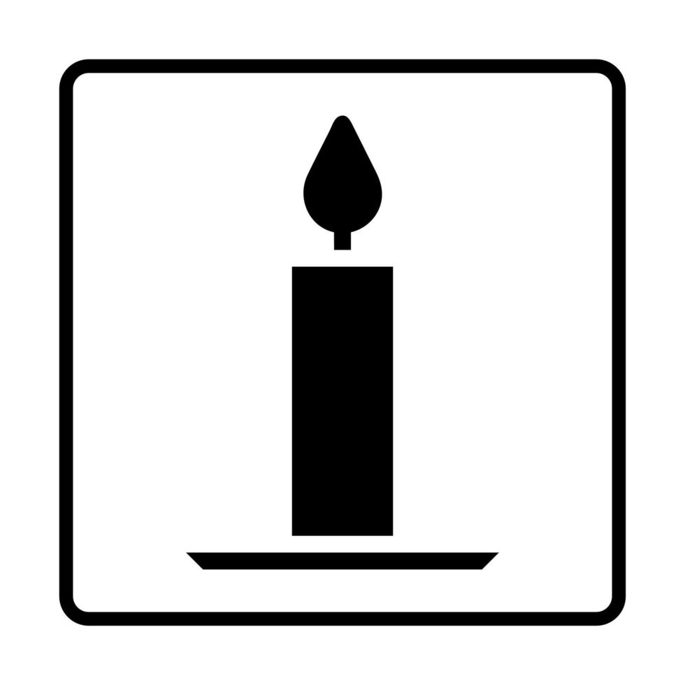 Candle solid Icon. Social media sign icons. Vector illustration isolated for graphic and web design.