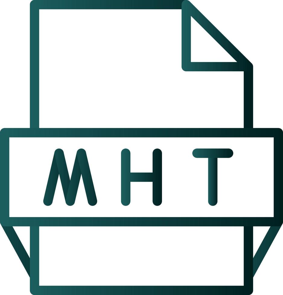 Mht File Format Icon vector