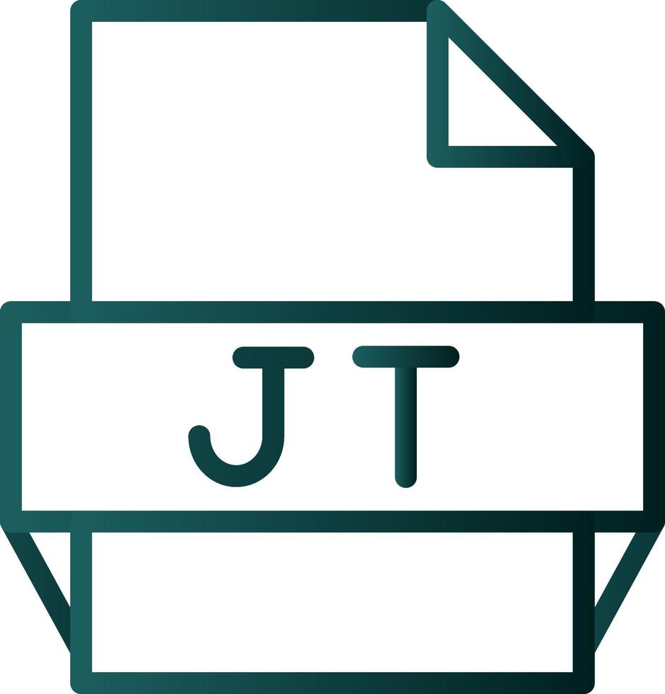 Jt File Format Icon vector