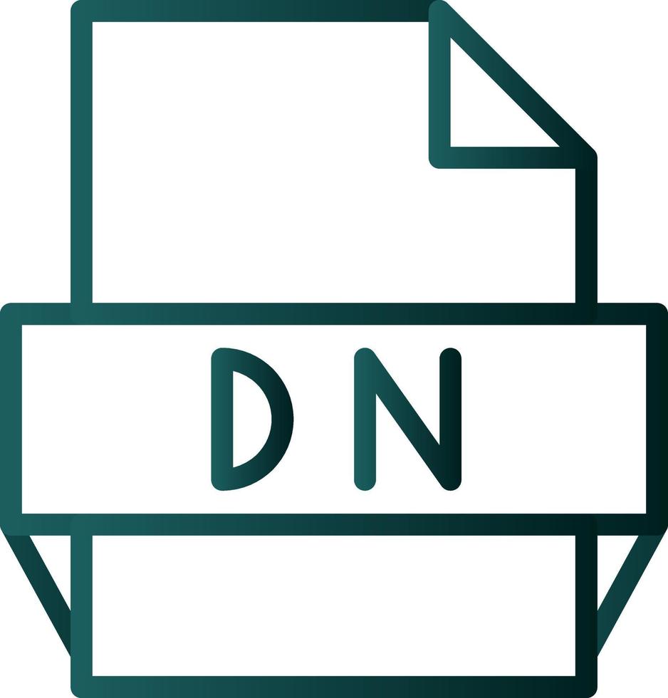 Dn File Format Icon vector