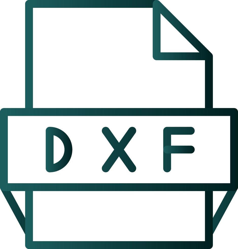 Dxf File Format Icon vector
