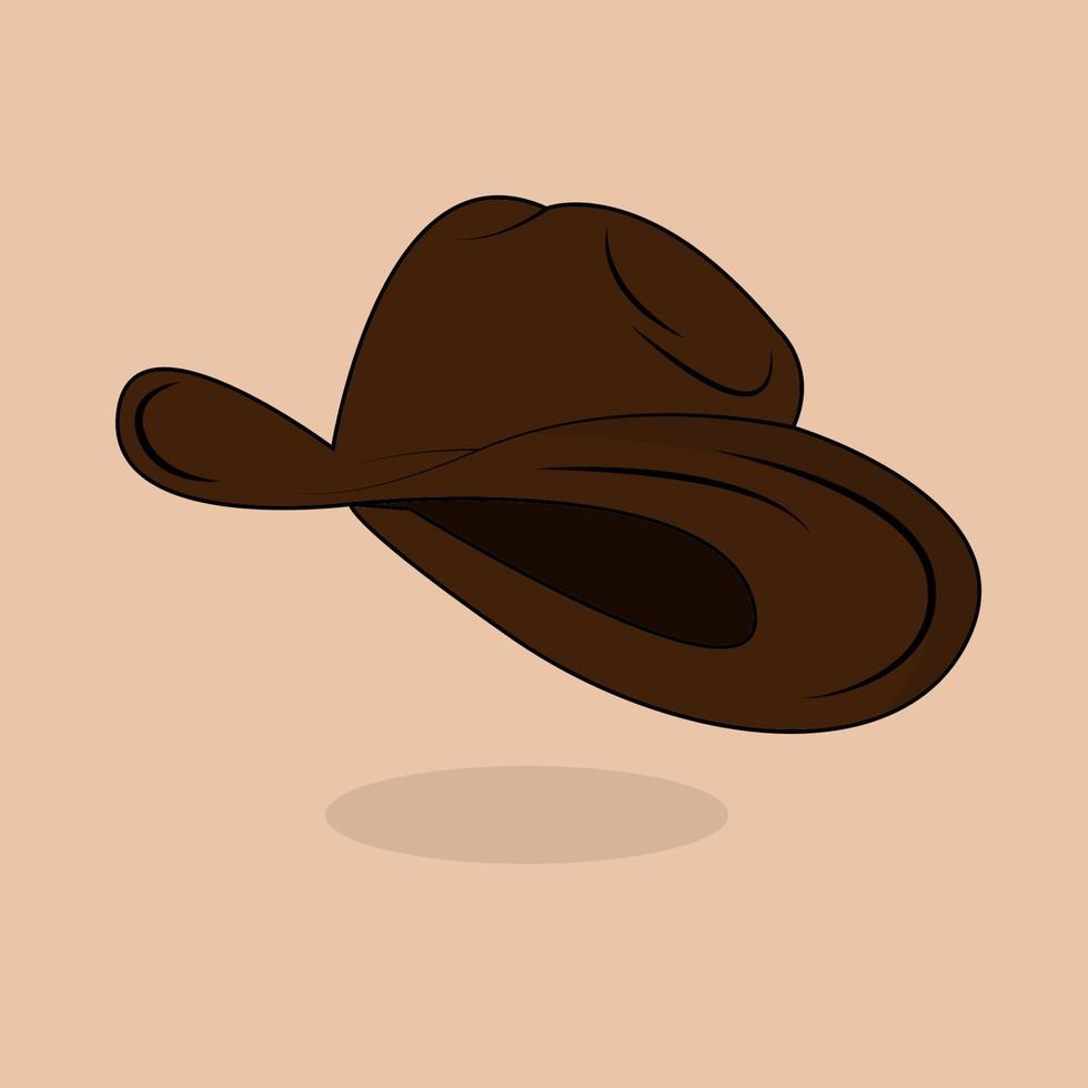 linda ilustración de icono de vector de sombrero de vaquero. concepto de icono de sombrero de vaquero aislado vector libre. vector libre de estilo plano de dibujos animados