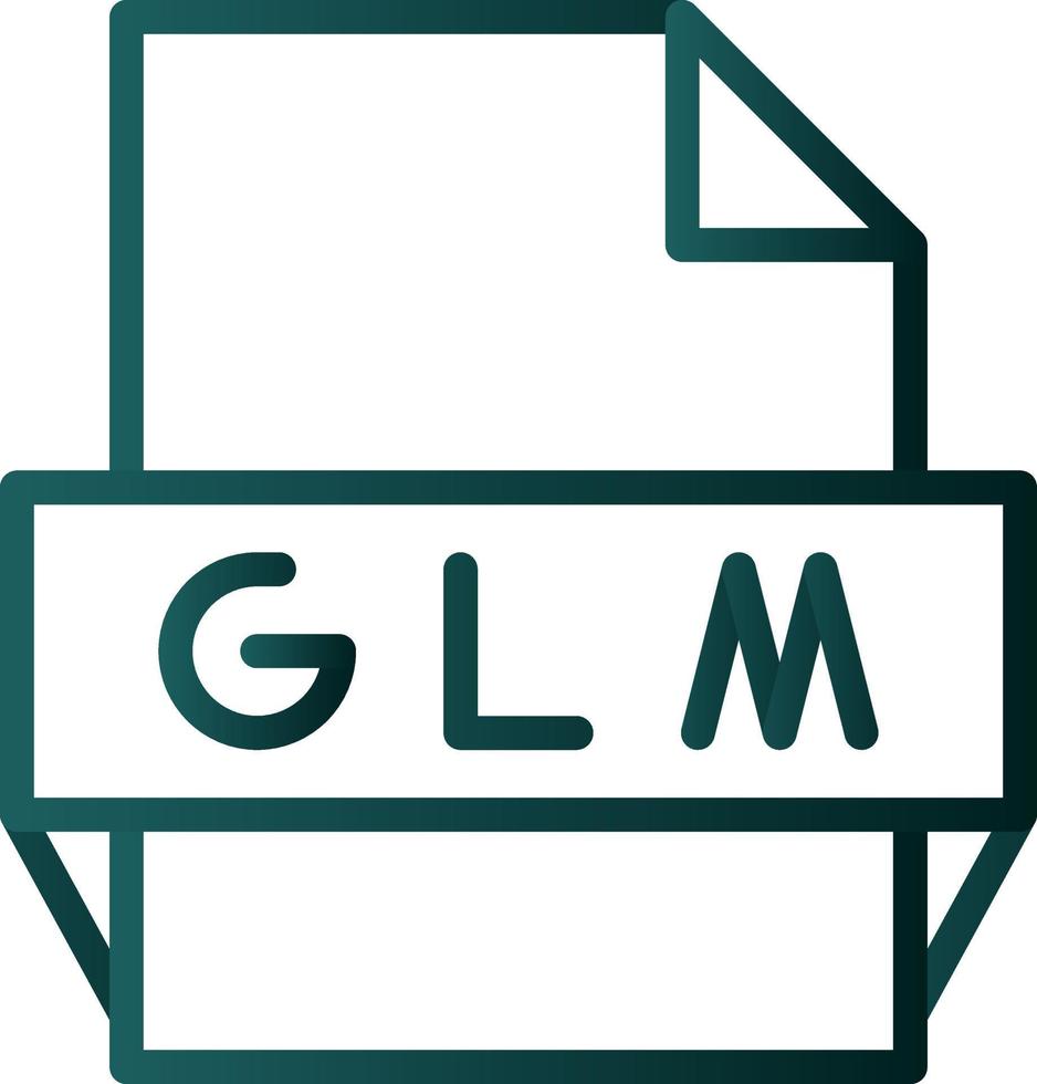 icono de formato de archivo glm vector