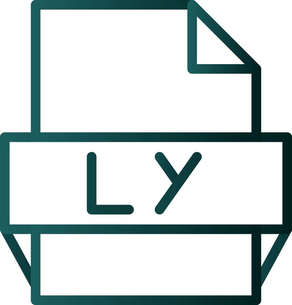 icono de formato de archivo ly vector