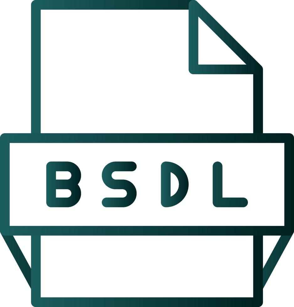 Bsdl File Format Icon vector