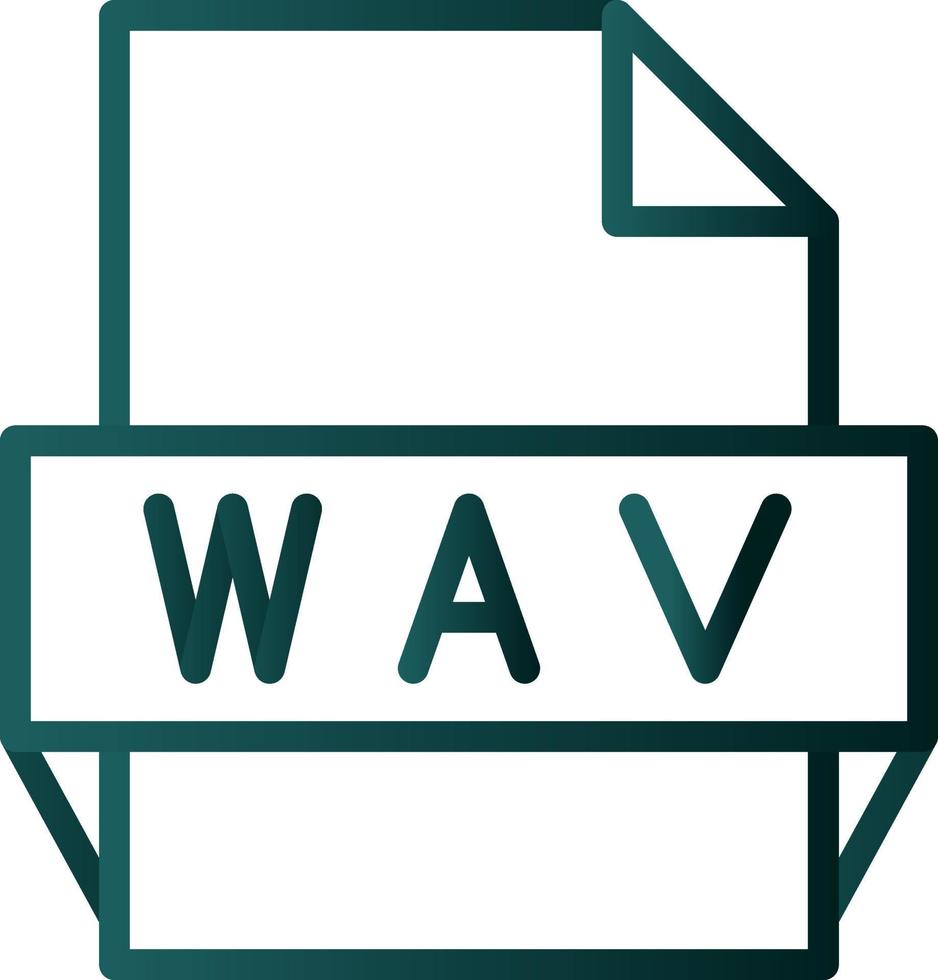 Wav File Format Icon vector