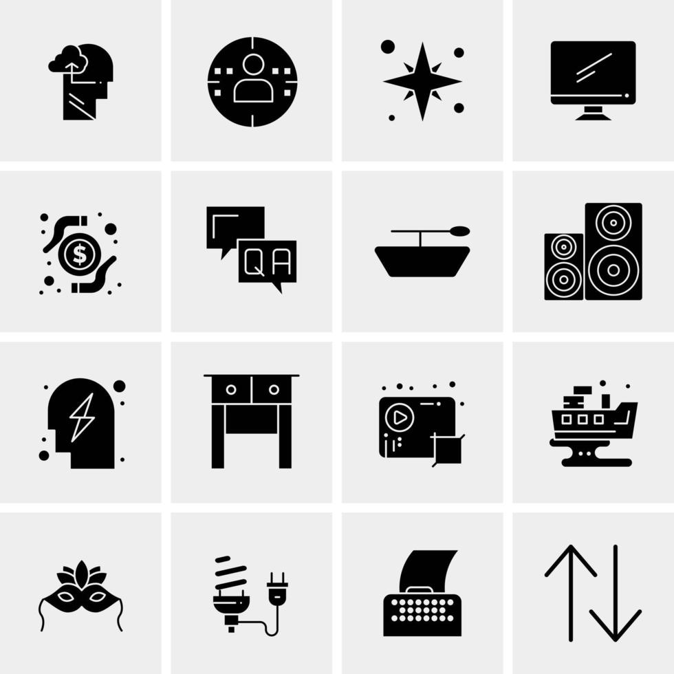 16 Universal Business Icons Vector Creative Icon Illustration to use in web and Mobile Related project