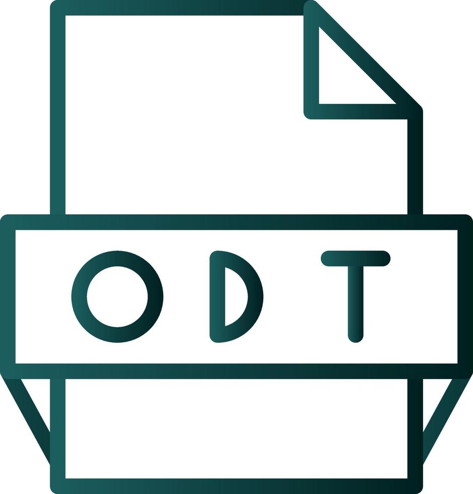 Odt File Format Icon vector