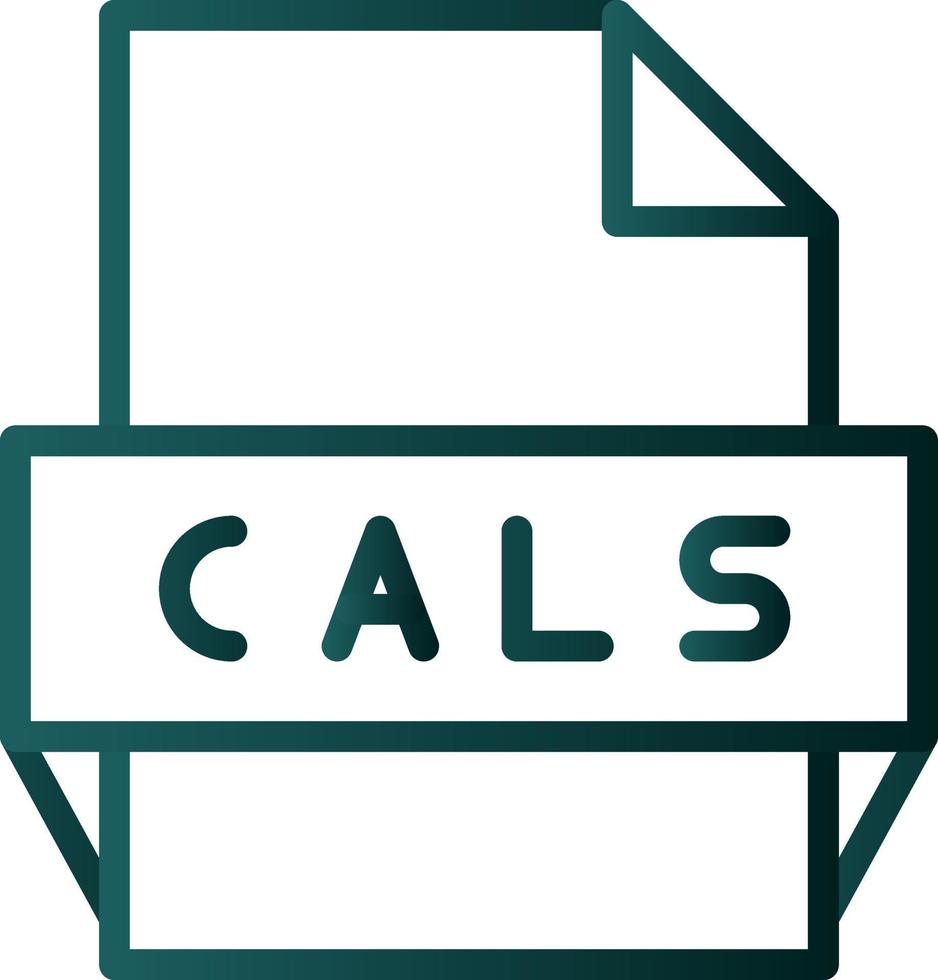 Cals File Format Icon vector
