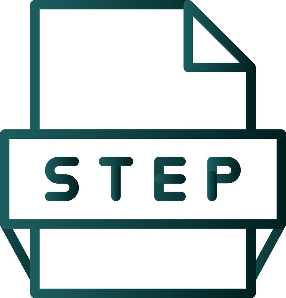 Step File Format Icon vector