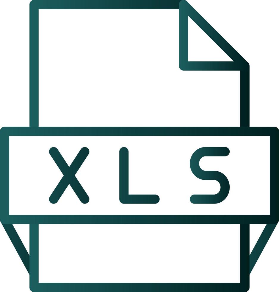 icono de formato de archivo xls vector