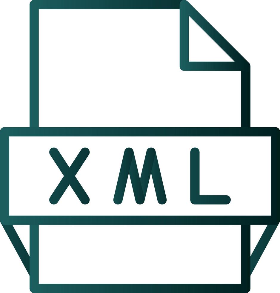 Xml File Format Icon vector