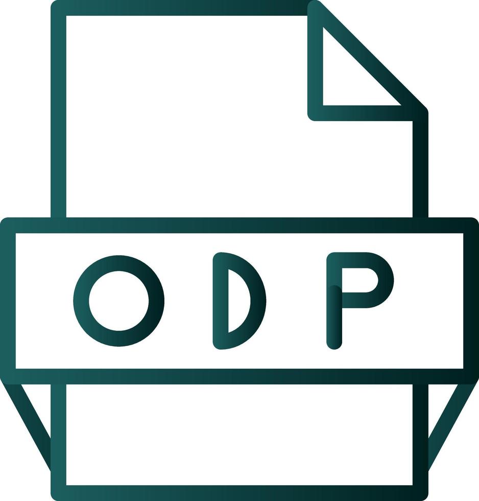 Odp File Format Icon vector