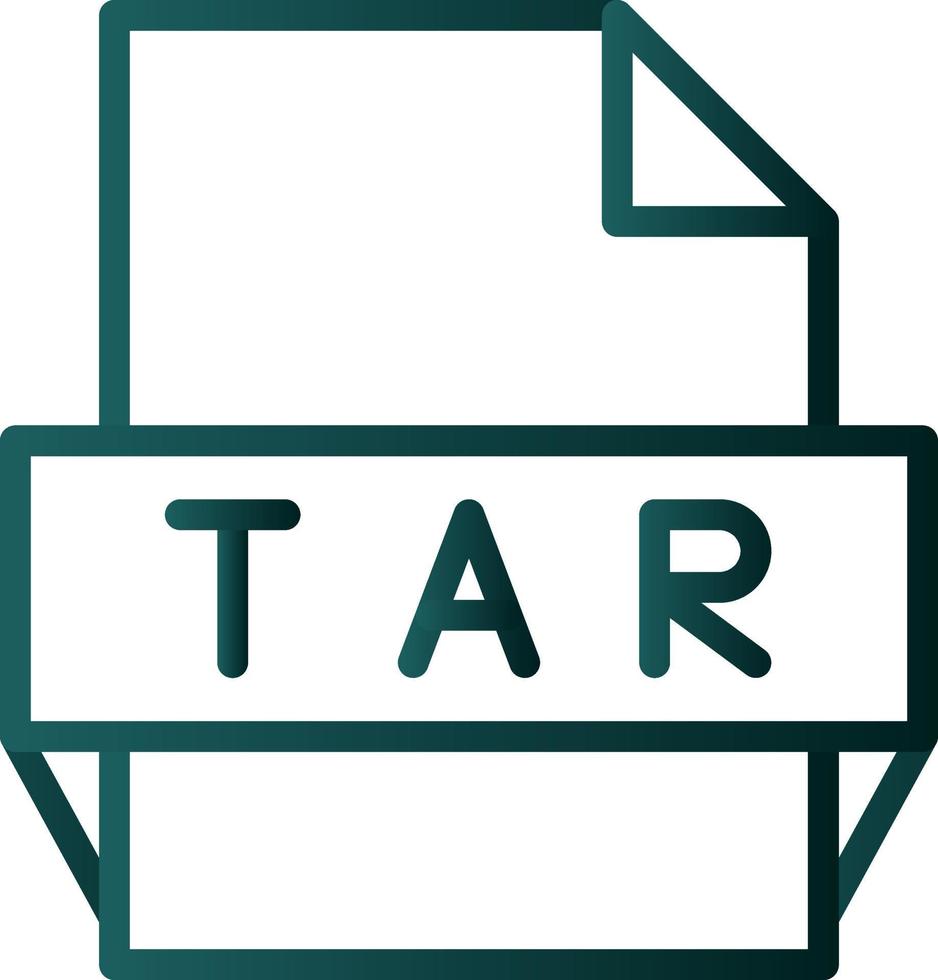 Tar File Format Icon vector