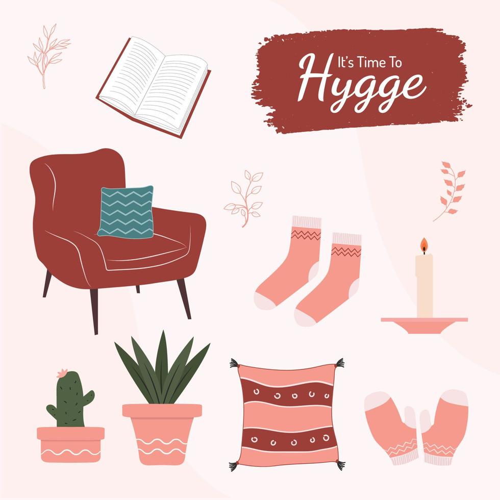 colección hygge ilustrada vector