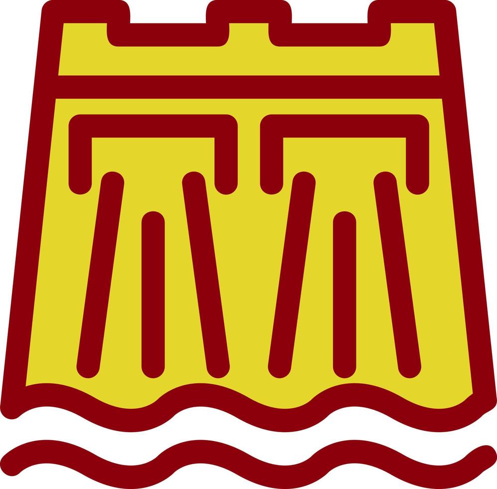 Dam Glyph Icon vector