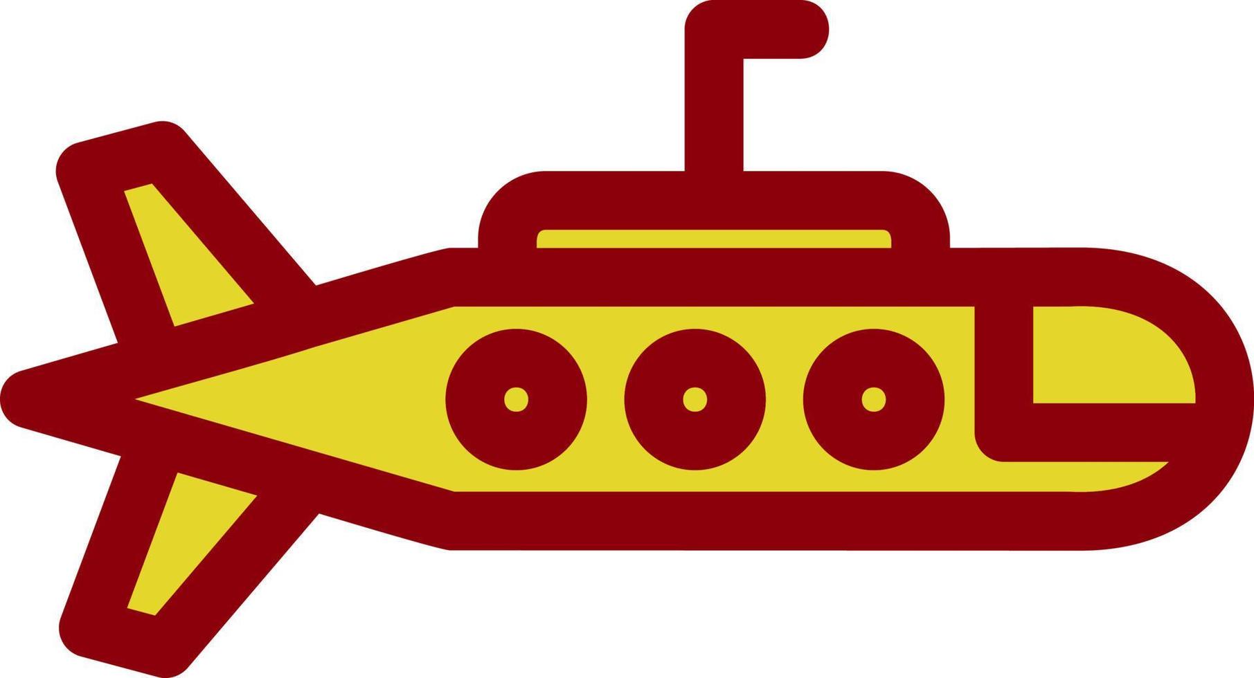 icono de glifo submarino vector