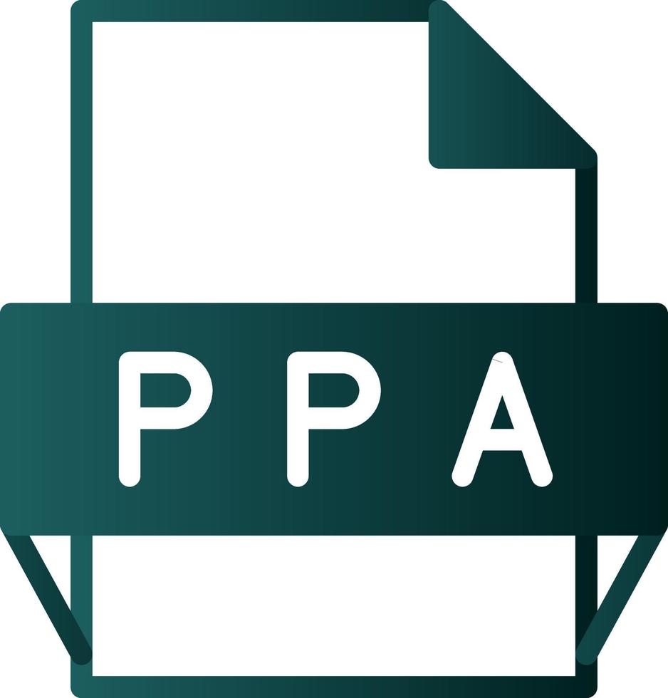 Ppa File Format Icon vector