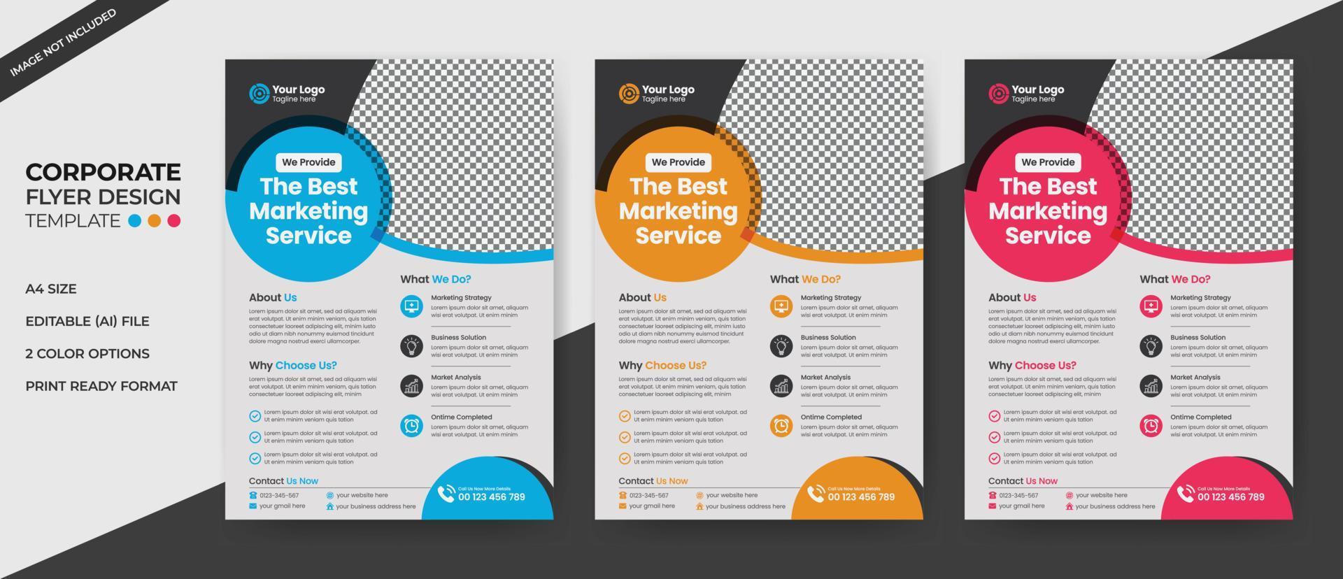 Creative Business Flyer Clean Print Product Template vector