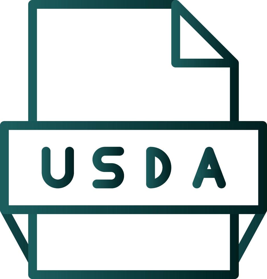 Usda File Format Icon vector