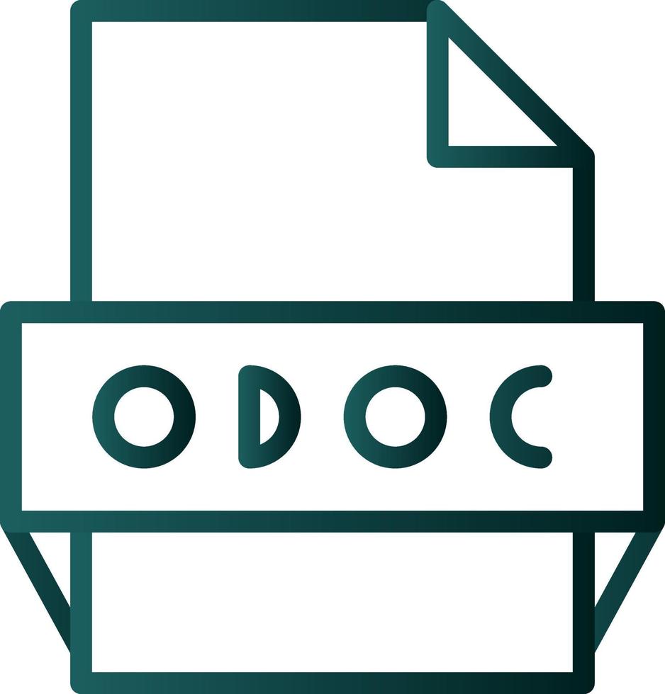 icono de formato de archivo odoc vector