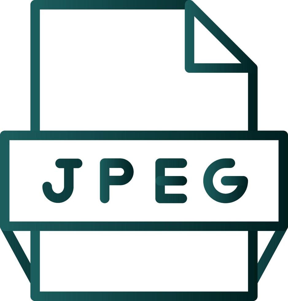 Jpeg File Format Icon vector