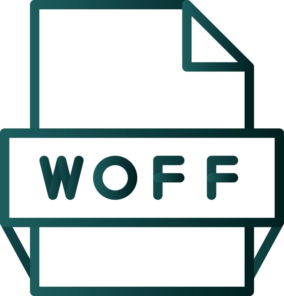 Woff File Format Icon vector