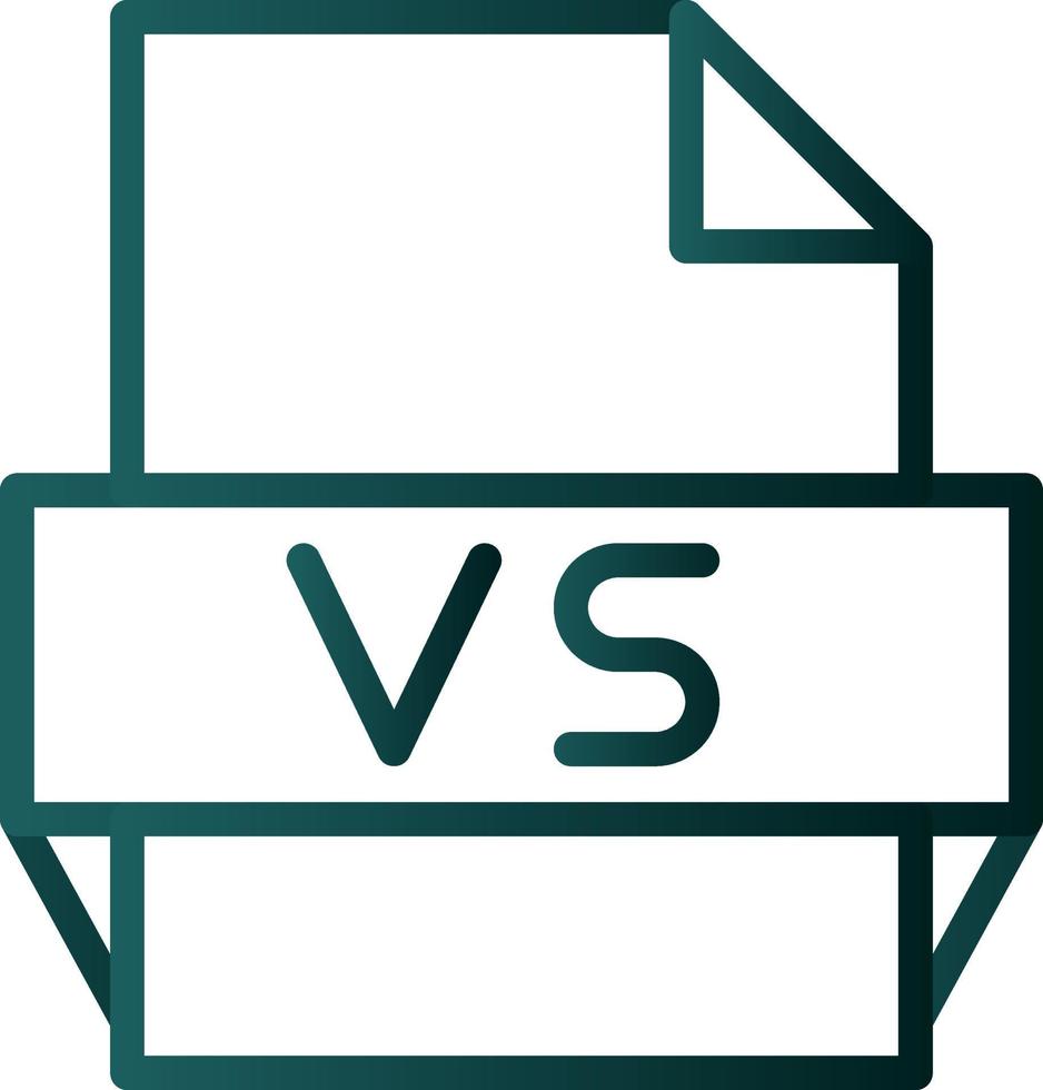 Vs File Format Icon vector