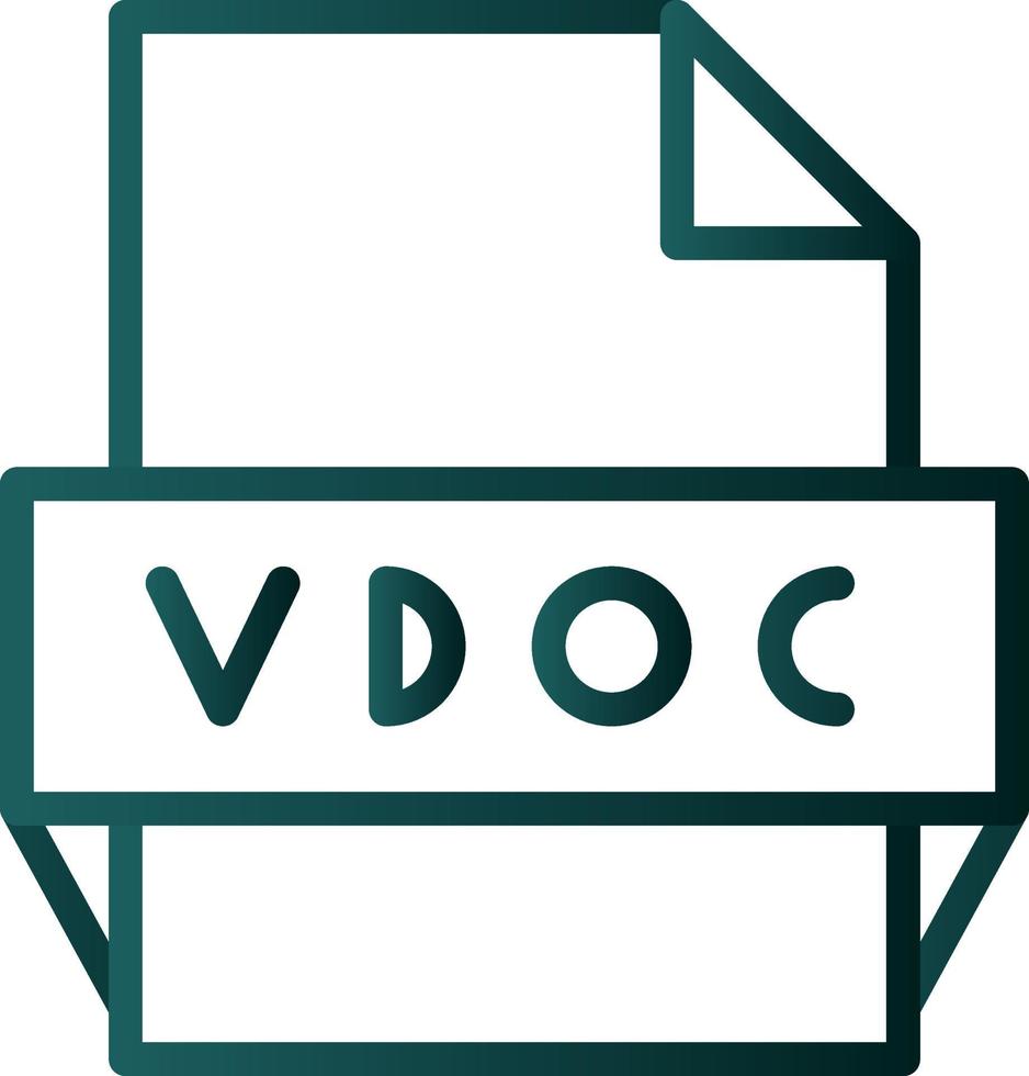 Vdoc File Format Icon vector