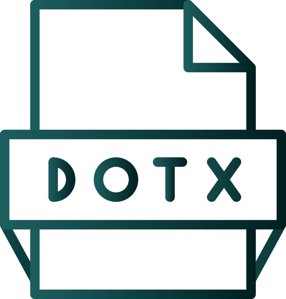 Dotx File Format Icon vector