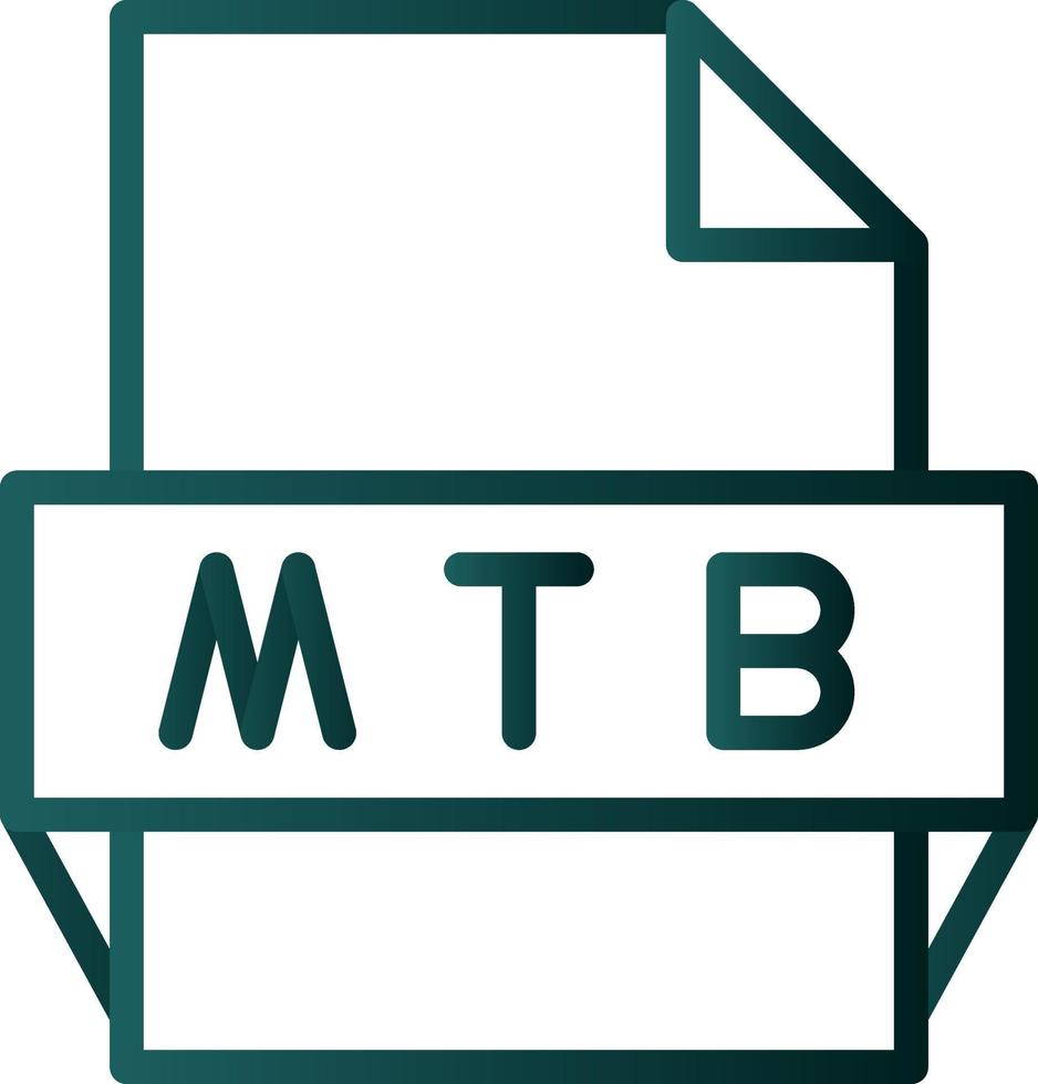 Mtb File Format Icon vector