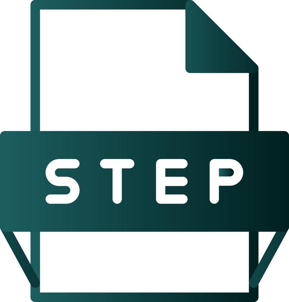 Step File Format Icon vector