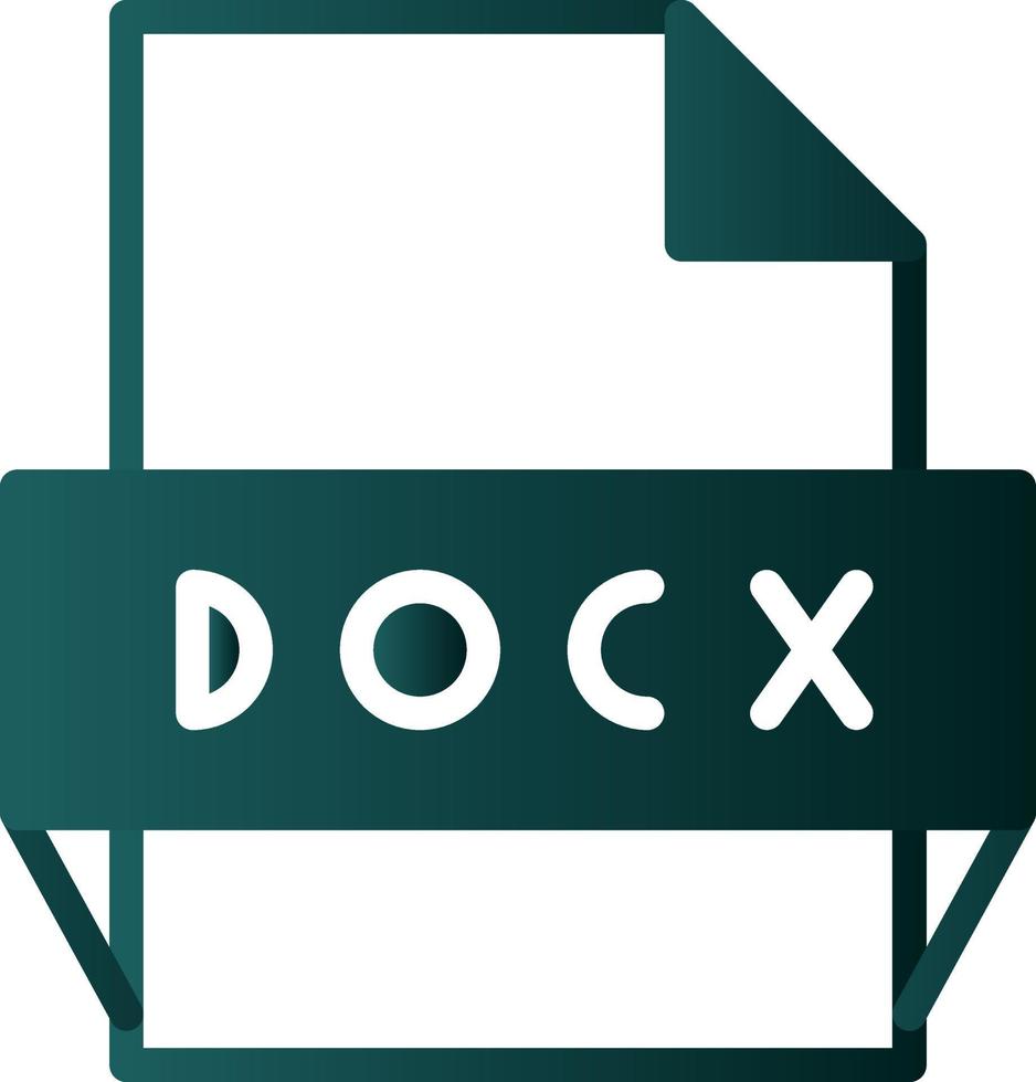 icono de formato de archivo docx vector