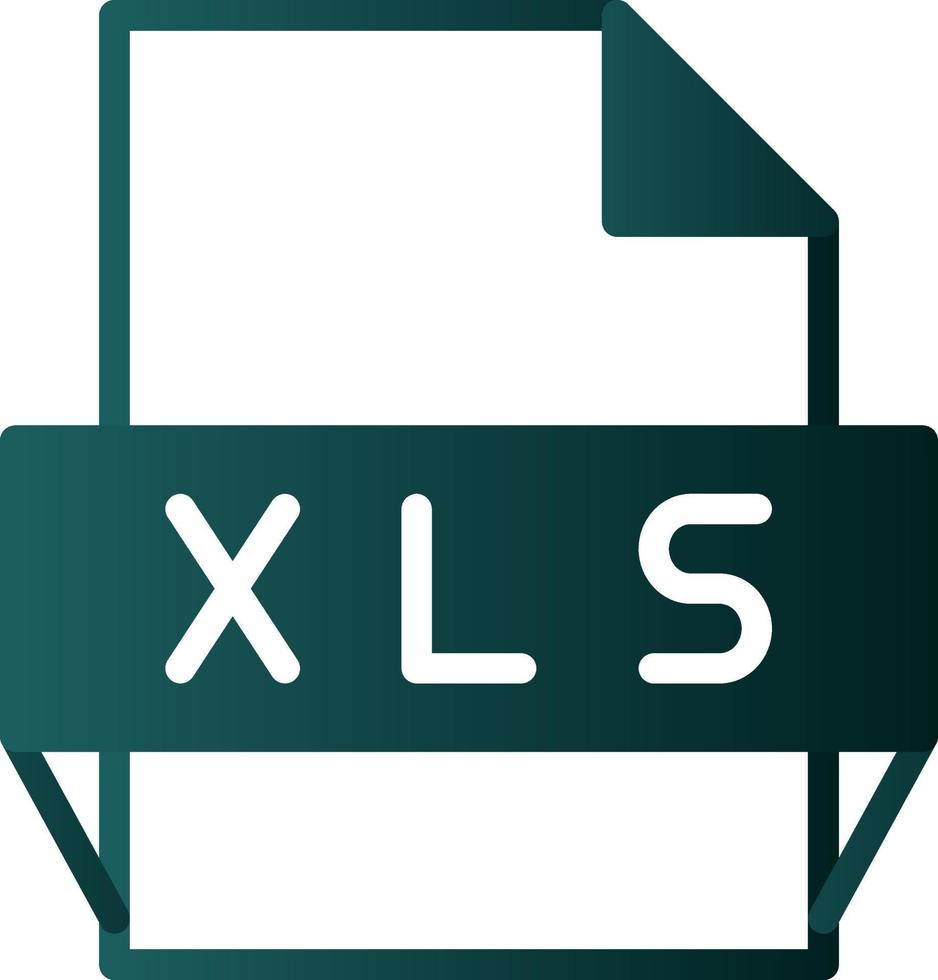 icono de formato de archivo xls vector