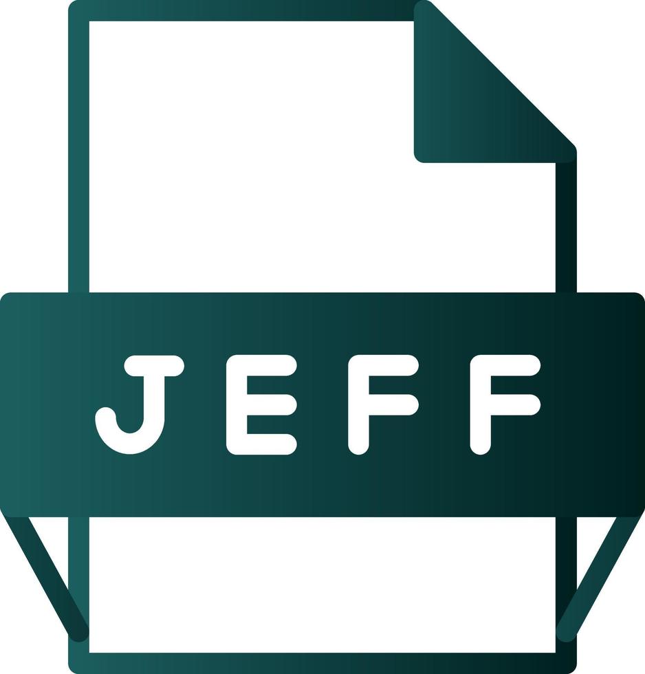 Jeff File Format Icon vector