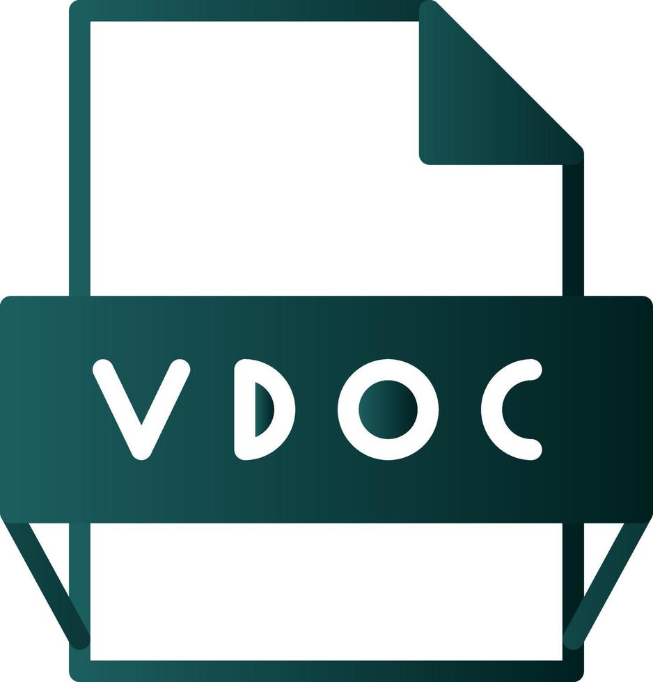 icono de formato de archivo vdoc vector