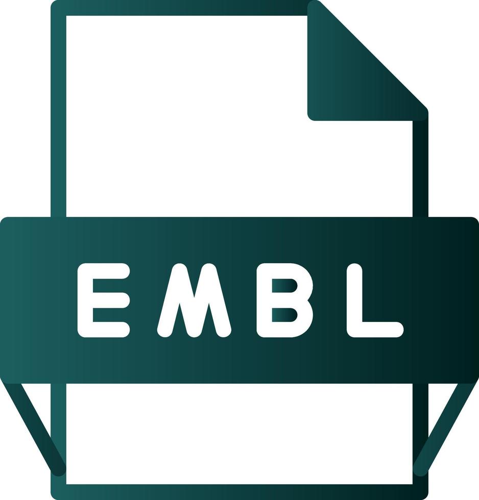 Embl File Format Icon vector