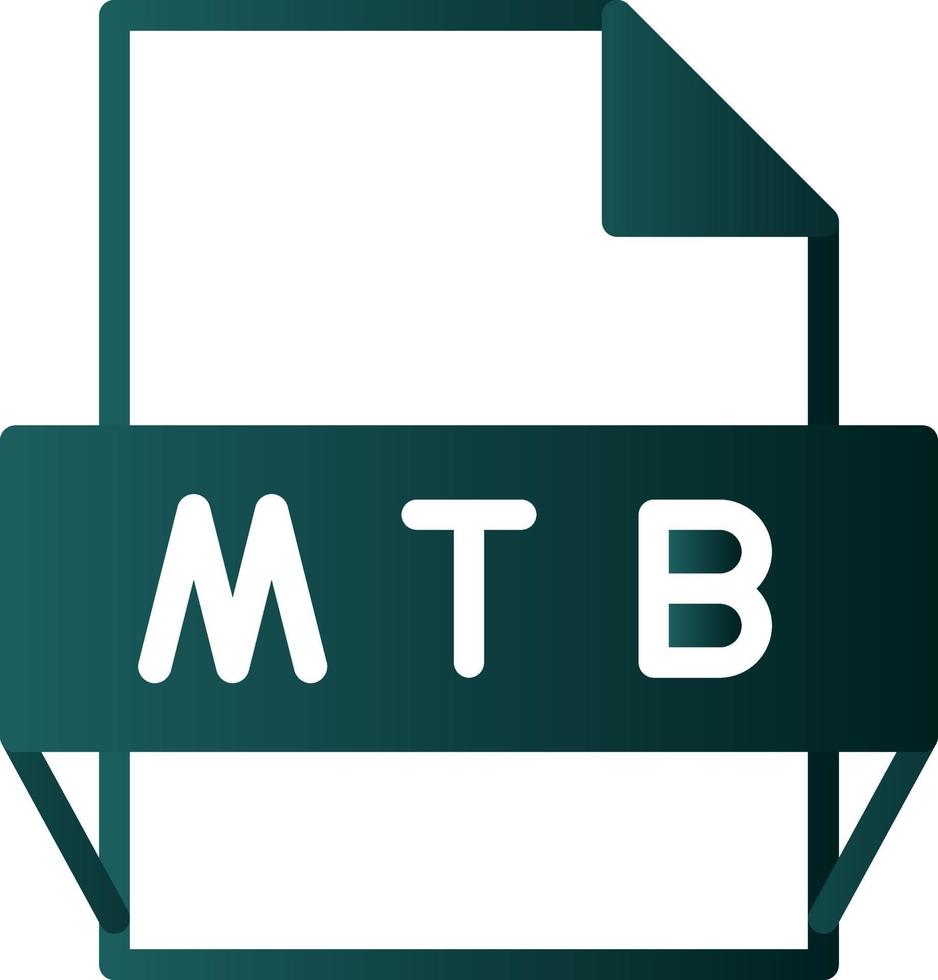 Mtb File Format Icon vector