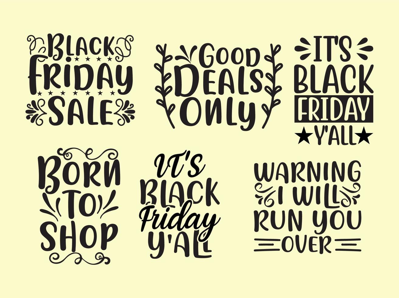 Black friday svg set, Black friday svg design,retro t-shirt design,black friday t-shirt design,black friday craft,black friday text design vector